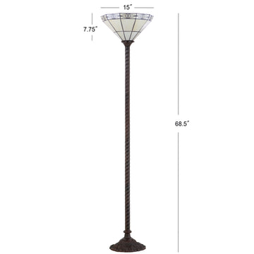 Moore Tiffany Style 68.57" Torchiere LED Floor Lamp - JONATHAN Y